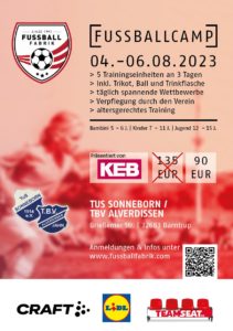 Fußballcamp JSG Sonneborn/Alverdissen 2023